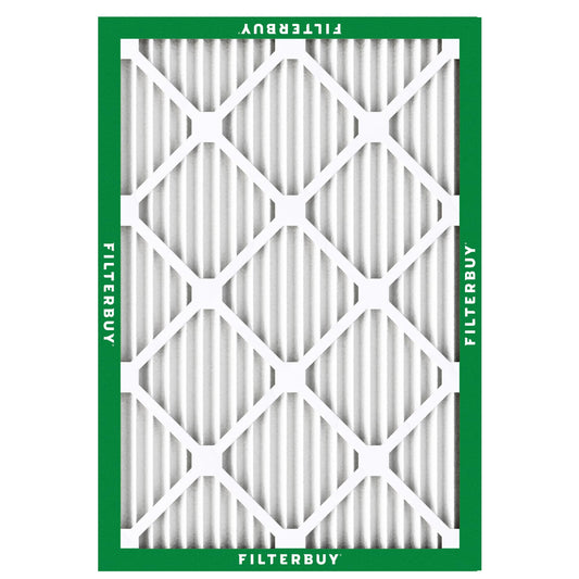 Filterbuy Air Filter MERV 8 Essential Dust & Allergy Defense (4-Pack), Electrostatic Pleated HVAC AC Furnace Filters Replacement, Made in USA